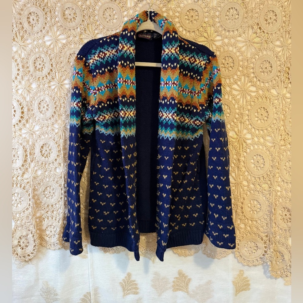 M019 // 1990's Vintage Gotham 100% acrylic Woven Cardigan • Size L